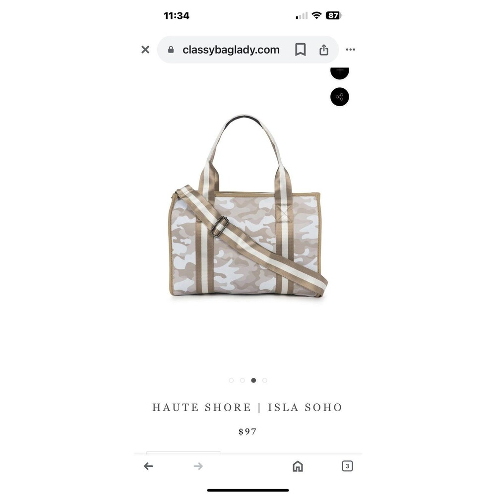 Haute Shore Isla neoprene tote with smaller bag NWT 97$ - Picture 10 of 11